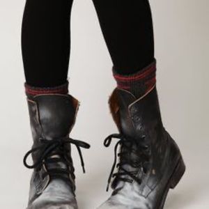 BED STU combat distressed painted boots/8.5/black